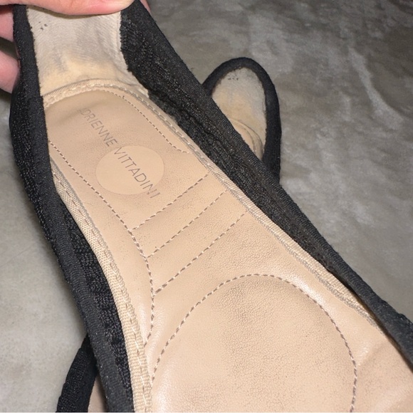 Adrienne Vittadini Black Pointed Toe Fabric Faro Ballet Pump Size 8 - Picture 12 of 12